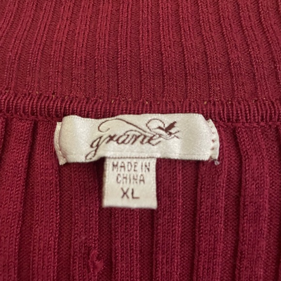Y2K gxane burgundy sweater XL - Picture 3 of 3